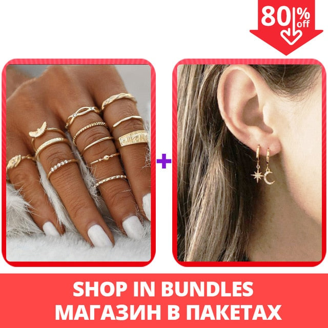 Moon Star Beads Ring For Women - Shopeasywear