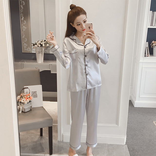 Silk Satin Women Pajama Sets