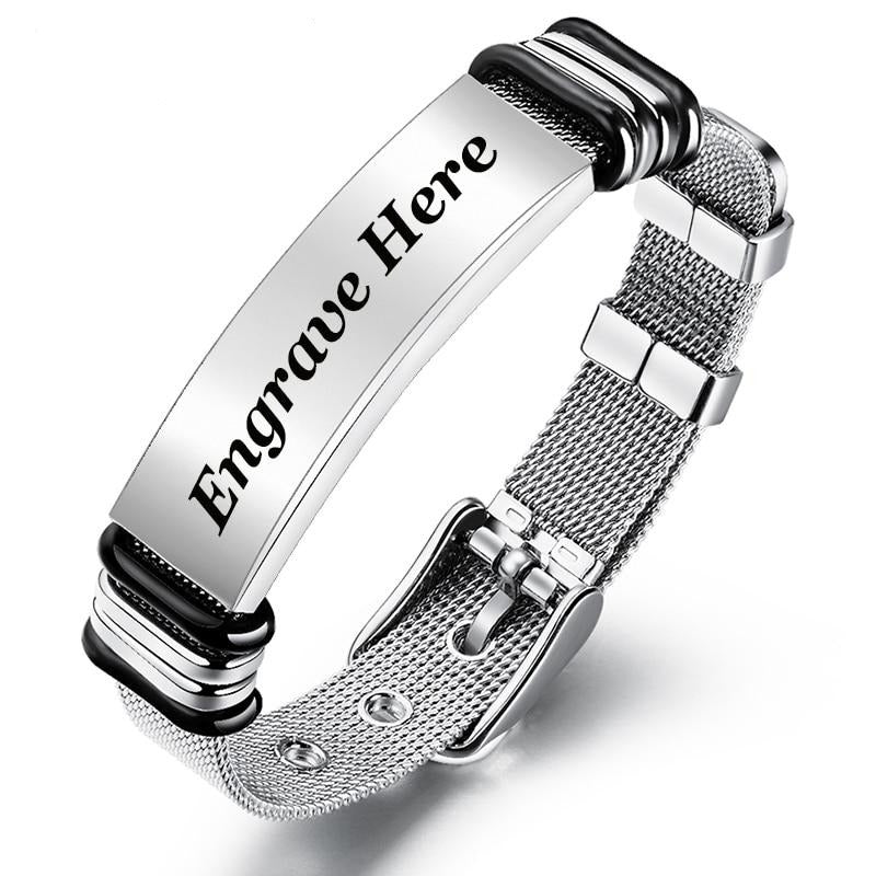 Customized Black Men Bracelet - Shopeasywear