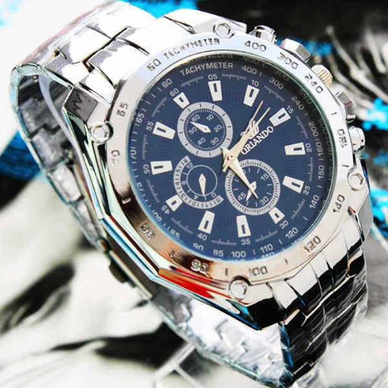 Silver Stainless Steel Men's Watches - Shopeasywear