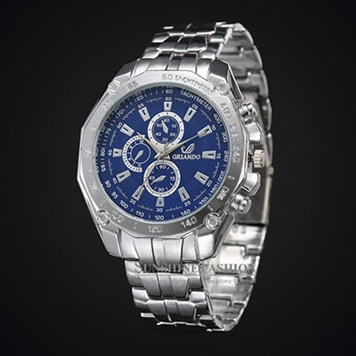 Silver Stainless Steel Men's Watches - Shopeasywear