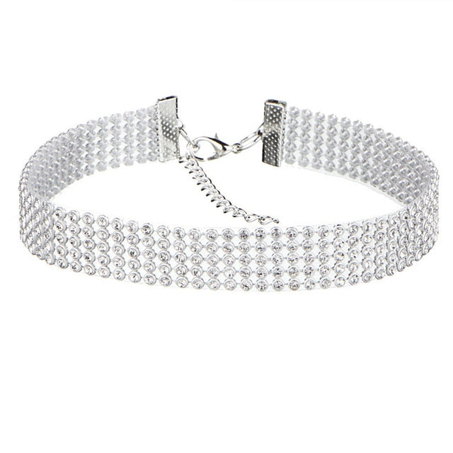 NEW Crystal Rhinestone Choker Necklace - Shopeasywear