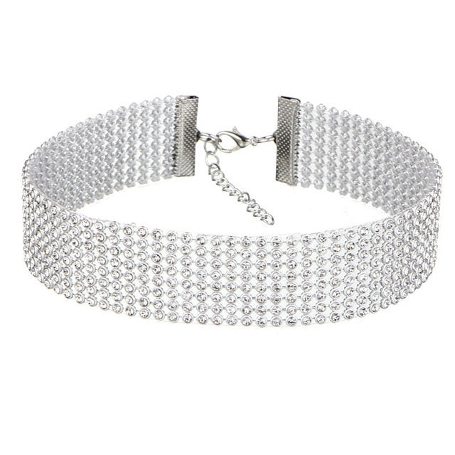 NEW Crystal Rhinestone Choker Necklace - Shopeasywear