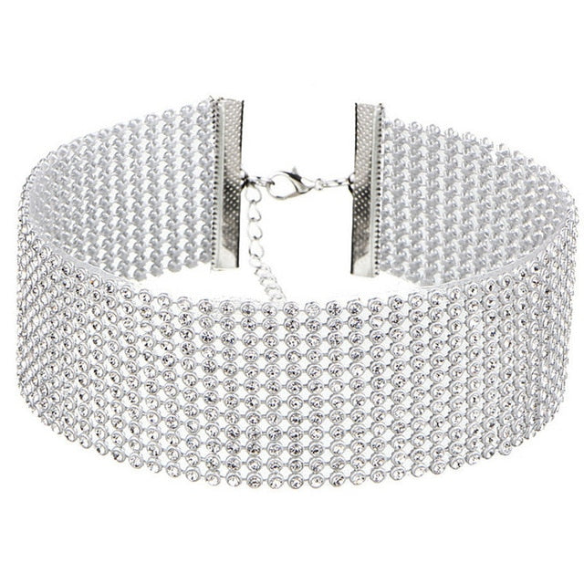 NEW Crystal Rhinestone Choker Necklace - Shopeasywear