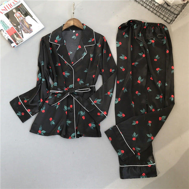 New Spring Fall Stitch Pajamas Set
