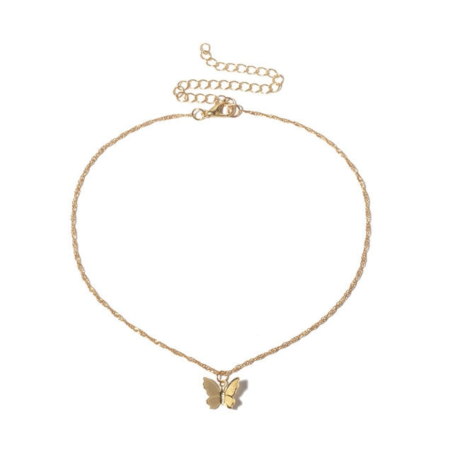 Cute Butterfly Choker Necklace For Women - Shopeasywear