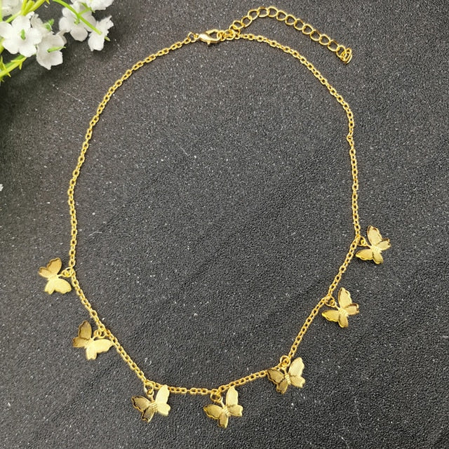 Cute Butterfly Choker Necklace For Women - Shopeasywear
