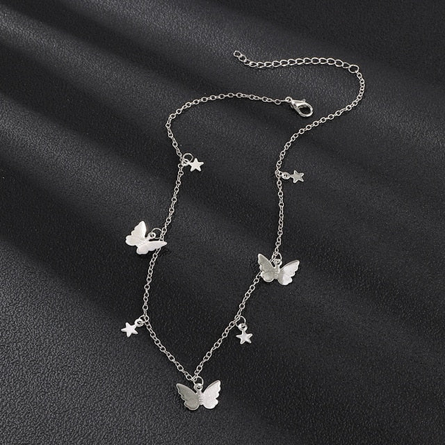 Cute Butterfly Choker Necklace For Women - Shopeasywear