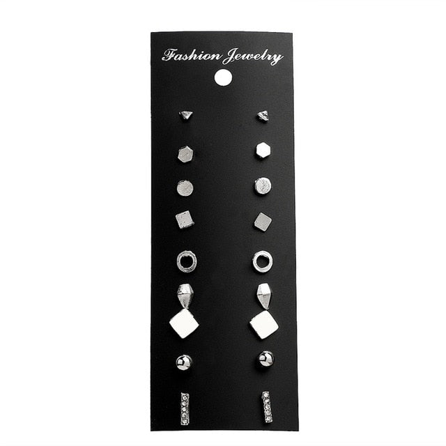 12 Pairs/Set Simulated Pearl Earrings For Women - Jeglow store
