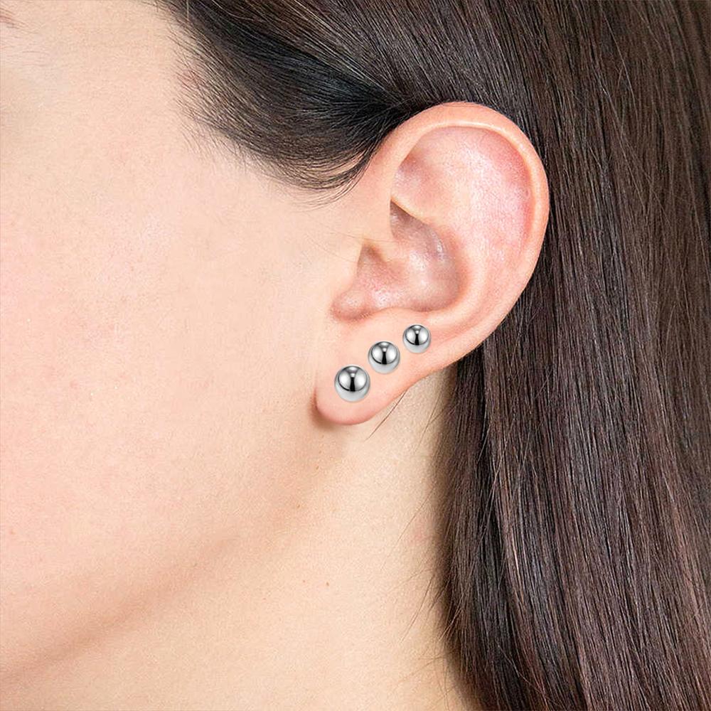 Titanium Ball Earrings Stud - Shopeasywear