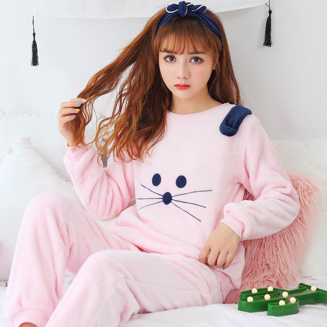 Autumn Winter Women Pajamas Sets