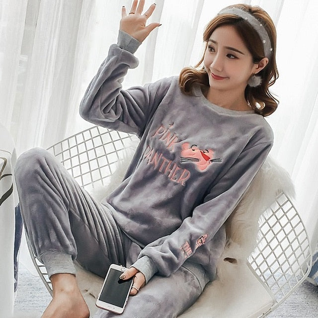 Autumn Winter Women Pajamas Sets
