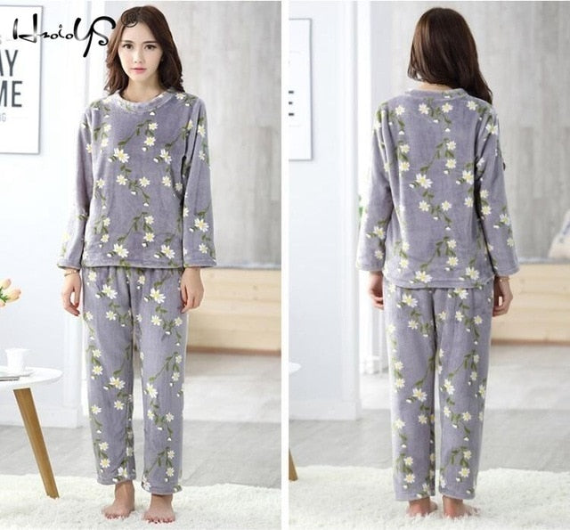 Autumn Winter Women Pajamas Sets