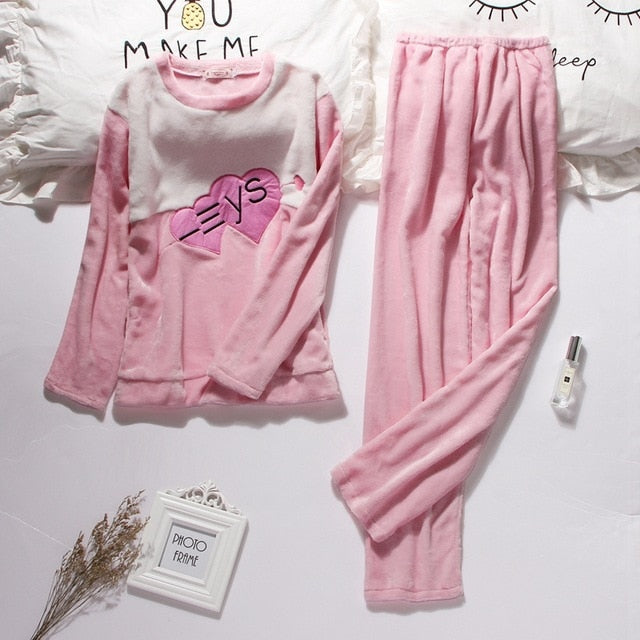Autumn Winter Women Pajamas Sets
