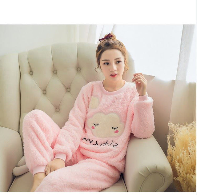 Autumn Winter Women Pajamas Sets