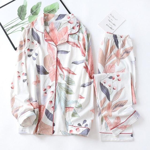 Autumn New Ladies Pajamas Set