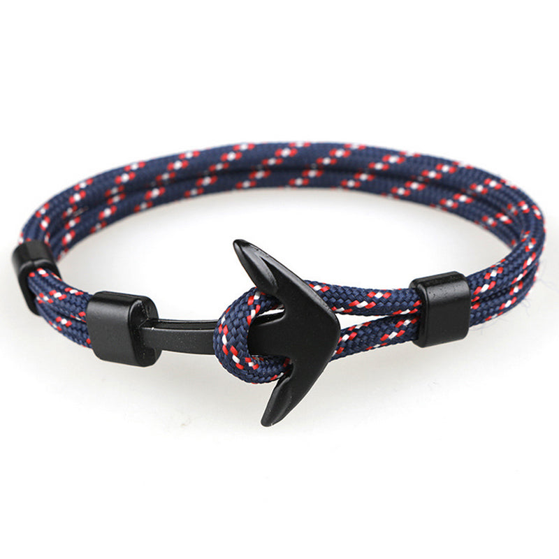 Fashion Black Anchor Bracelets - Shopeasywear
