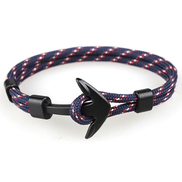 Fashion Black Anchor Bracelets - Shopeasywear
