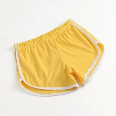 Stretch Waist Casual Shorts For Woman