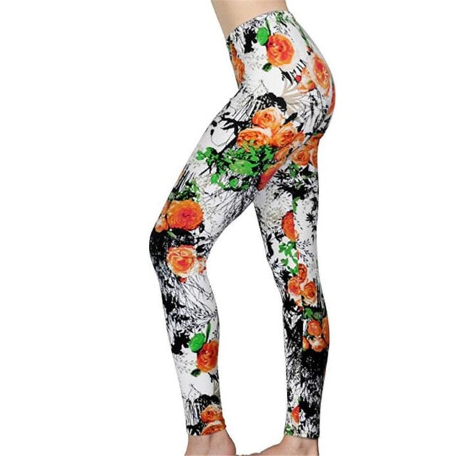 New 2020 Print Flower Leggings