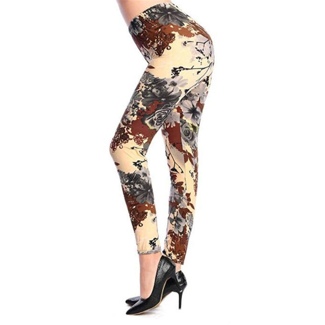 New 2020 Print Flower Leggings