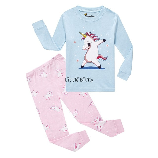 New Baby Girls Long Sleeve Cotton Pajamas
