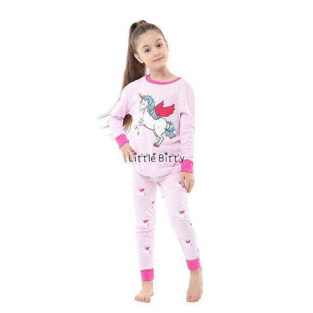 New Baby Girls Long Sleeve Cotton Pajamas