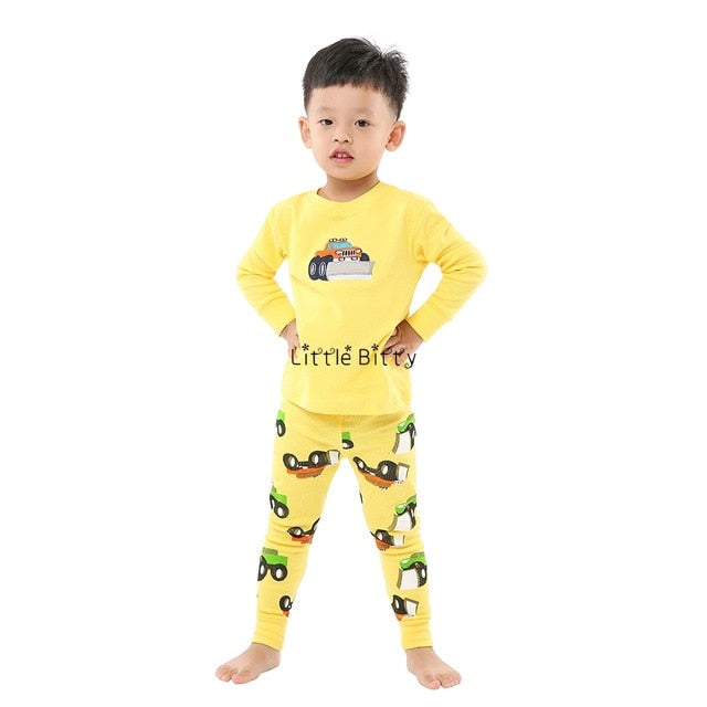 New Baby Girls Long Sleeve Cotton Pajamas