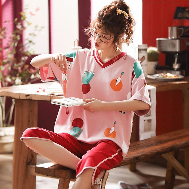 Summer Women's Pajama Set | Plus Size