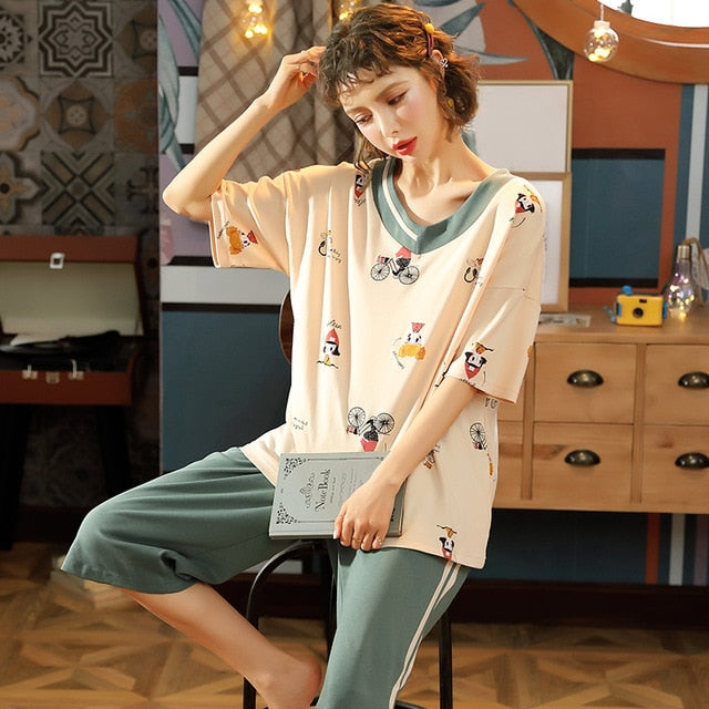 Summer Women's Pajama Set | Plus Size