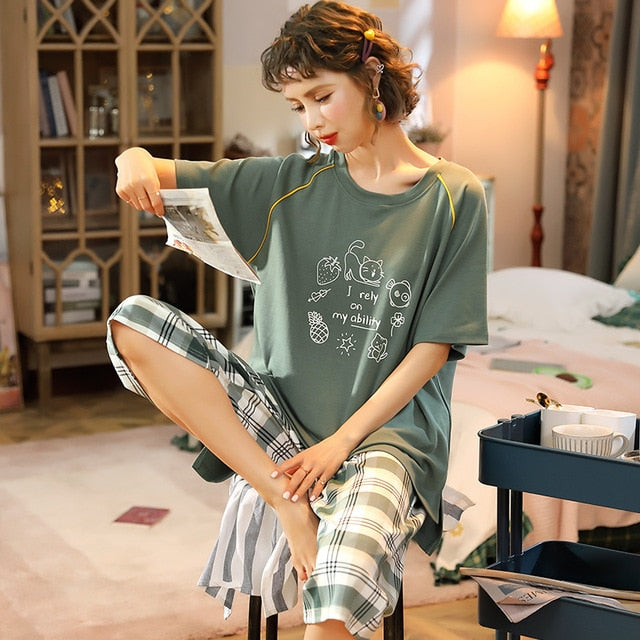 Summer Women's Pajama Set | Plus Size