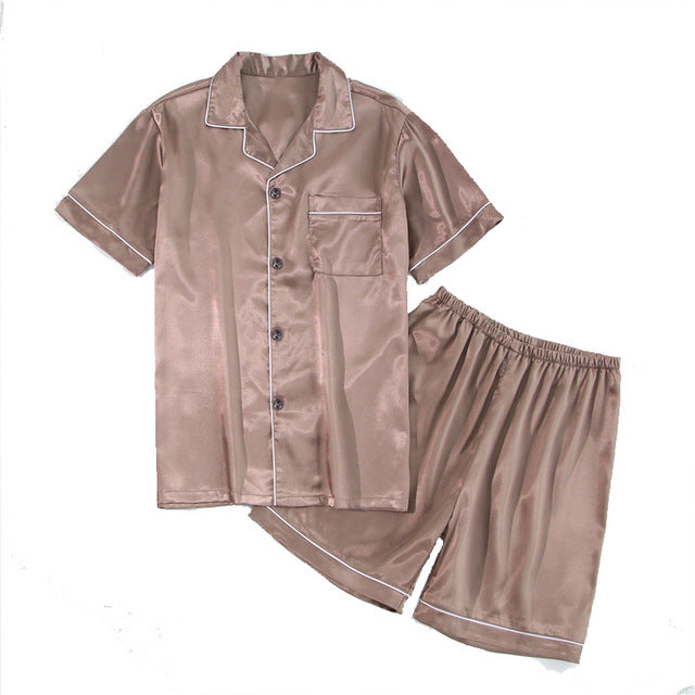 New Silk Satin Pajamas Set