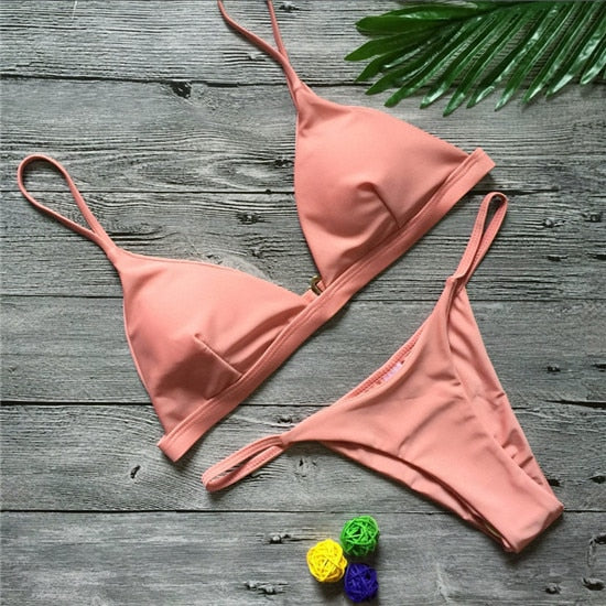 Unpadded Brazilian Bikini Set For Women