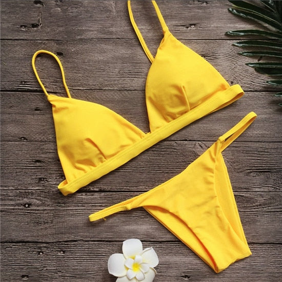 Unpadded Brazilian Bikini Set For Women