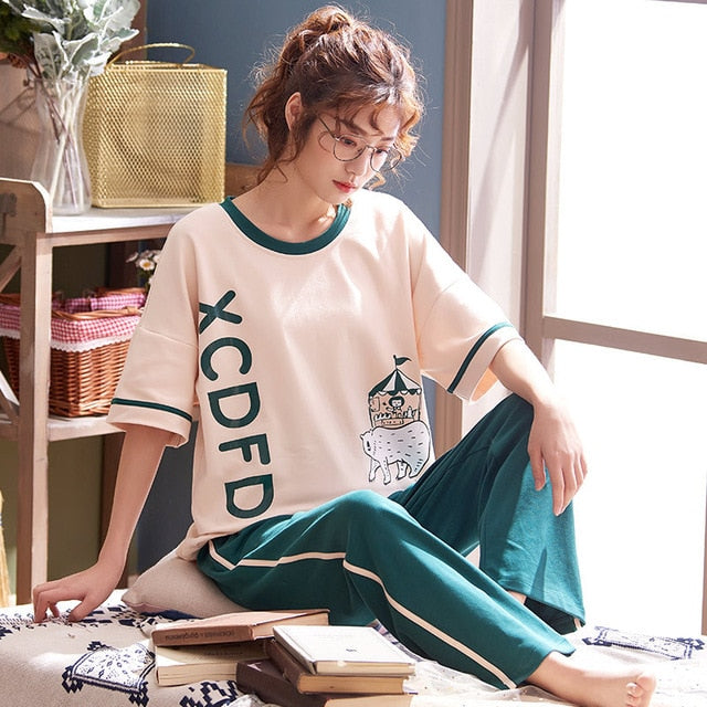 Spring Summer Pajamas Set