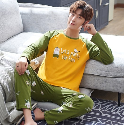 100% Cotton Couple Pajamas - Jeglow store