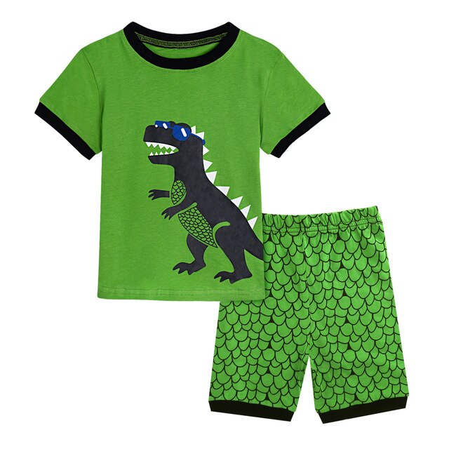 Dinosaur Football Sleepwear Set For Kids