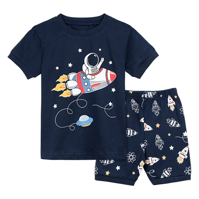 Dinosaur Football Sleepwear Set For Kids
