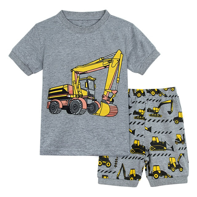 Dinosaur Football Sleepwear Set For Kids