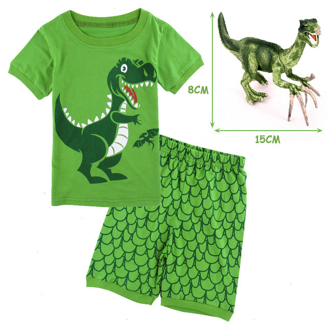 Dinosaur Football Sleepwear Set For Kids