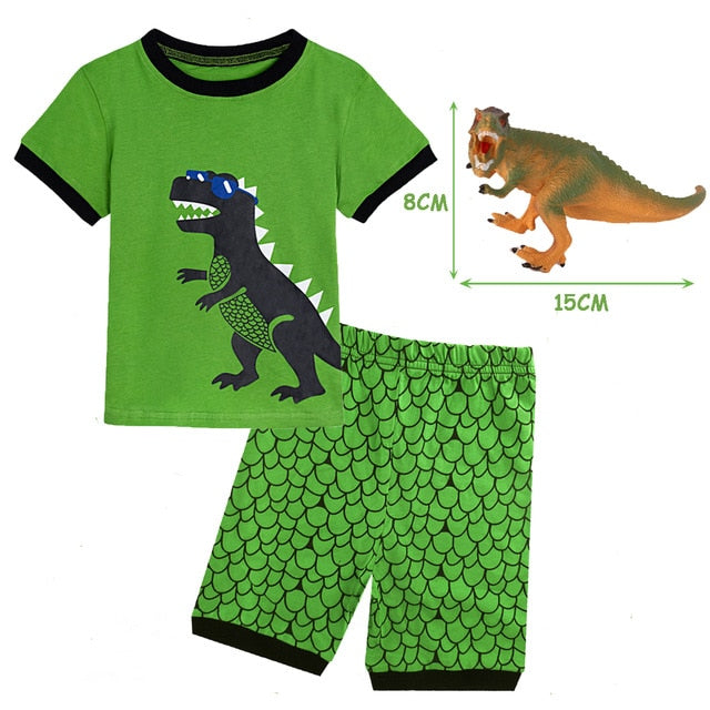 Dinosaur Football Sleepwear Set For Kids