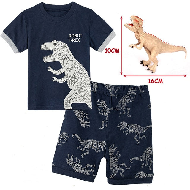 Dinosaur Football Sleepwear Set For Kids