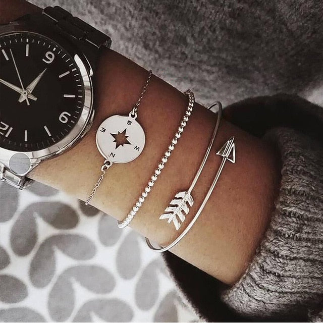 Open Silver Color Bracelet