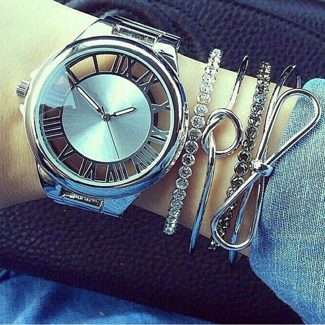 Open Silver Color Bracelet