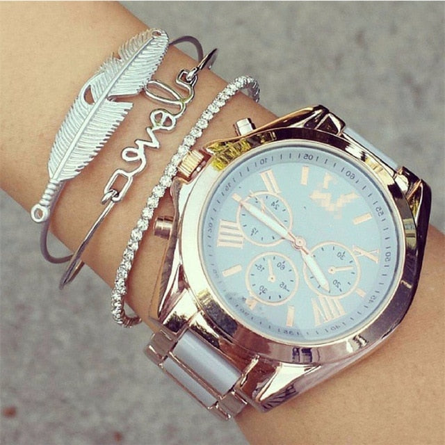 Open Silver Color Bracelet