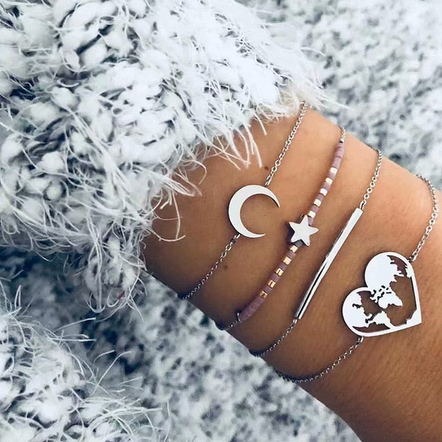 Open Silver Color Bracelet