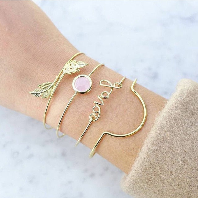 Open Silver Color Bracelet