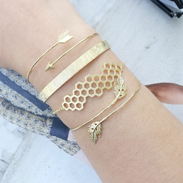 Open Silver Color Bracelet