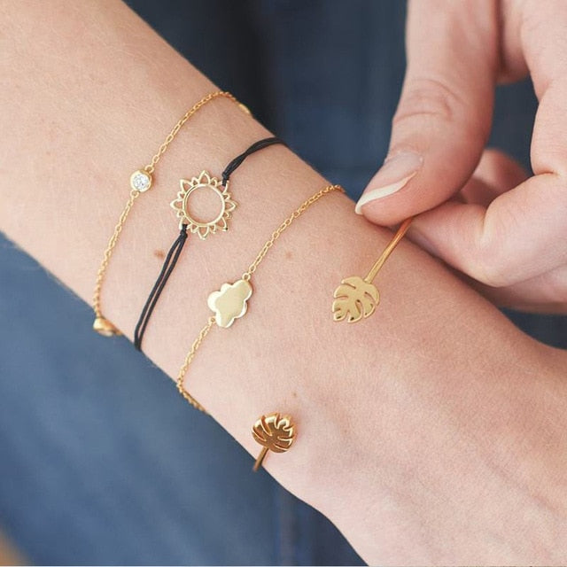 Open Silver Color Bracelet