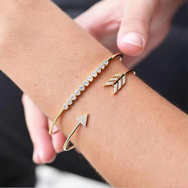 Open Silver Color Bracelet